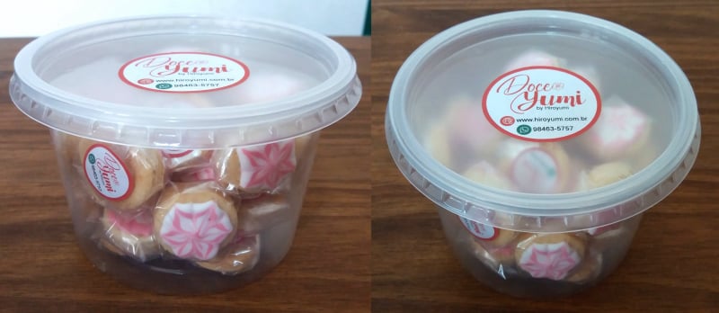 Potinho com 30unds amanteigados 3cm