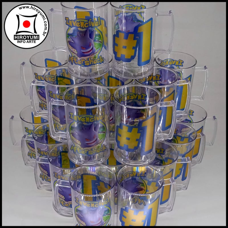 Caneca acrílico transparente