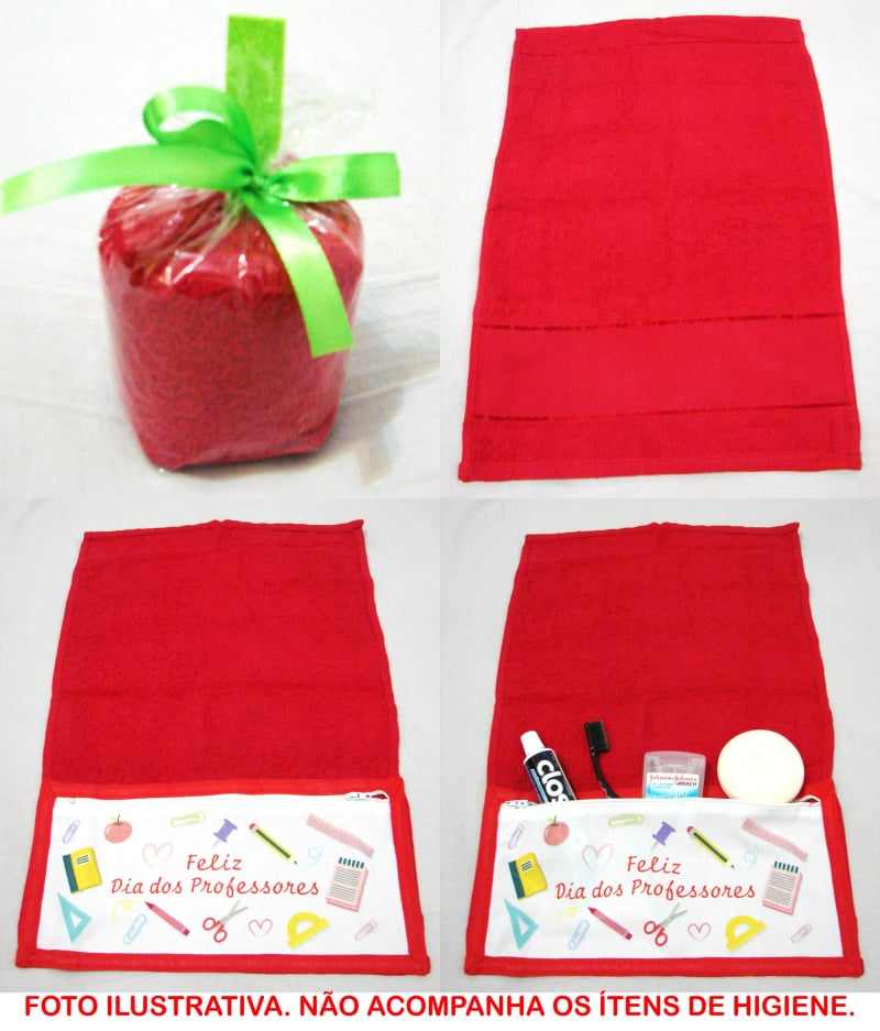 Toalha com compartimento personalizado